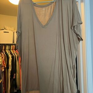 Express Gray Oversized Short Sleeve T-Shirt